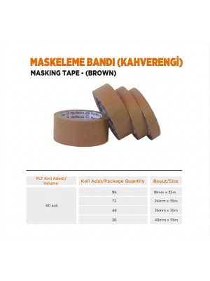HerNova Maskeleme Bandı Kahverengi 1 koli… HerNova Maskeleme Bandı Kahverengi 1 koli…